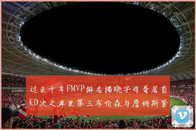 过去十年FMVP排名揭晓字母哥居首KD次之库里第三布伦森与詹姆斯紧随其后
